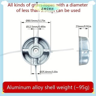 ZMONH Máy cắt cỏ bằng hợp kim nhôm đa năng với dây chuyền cắt cỏ bằng thép Nylon Bộ phận thay thế máy cắt cỏ