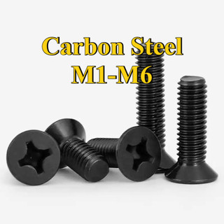 Ốc Vít Đầu Dẹt Đen inox 304  /Ốc vít đầu pake dẹp mỏng phẳng   Chuyên Dụng  KM Vít M1-M6 [LXY-CB-1]