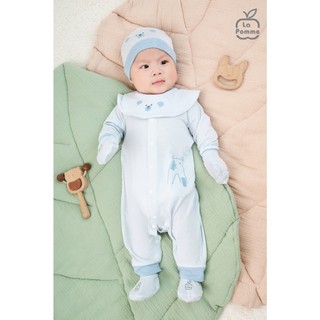 La pomme AW2025  BST La Pomme cúc thẳng Gấu yêu của mẹ - Xanh T9.2