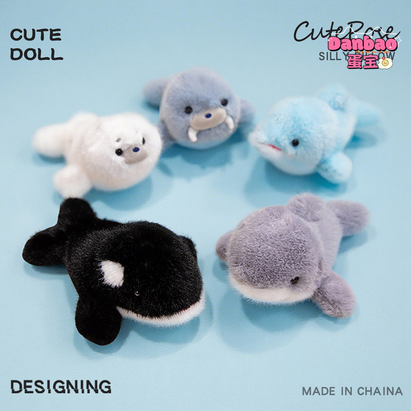 ((DANBAO) Happy Ocean Pet Đồ chơi sang trọng Con dấu dễ thương Búp bê cá mập sát thủ cá voi Chất liệu cá heo Quà tặng mềm cho trẻ em Quà tặng sinh nhật
