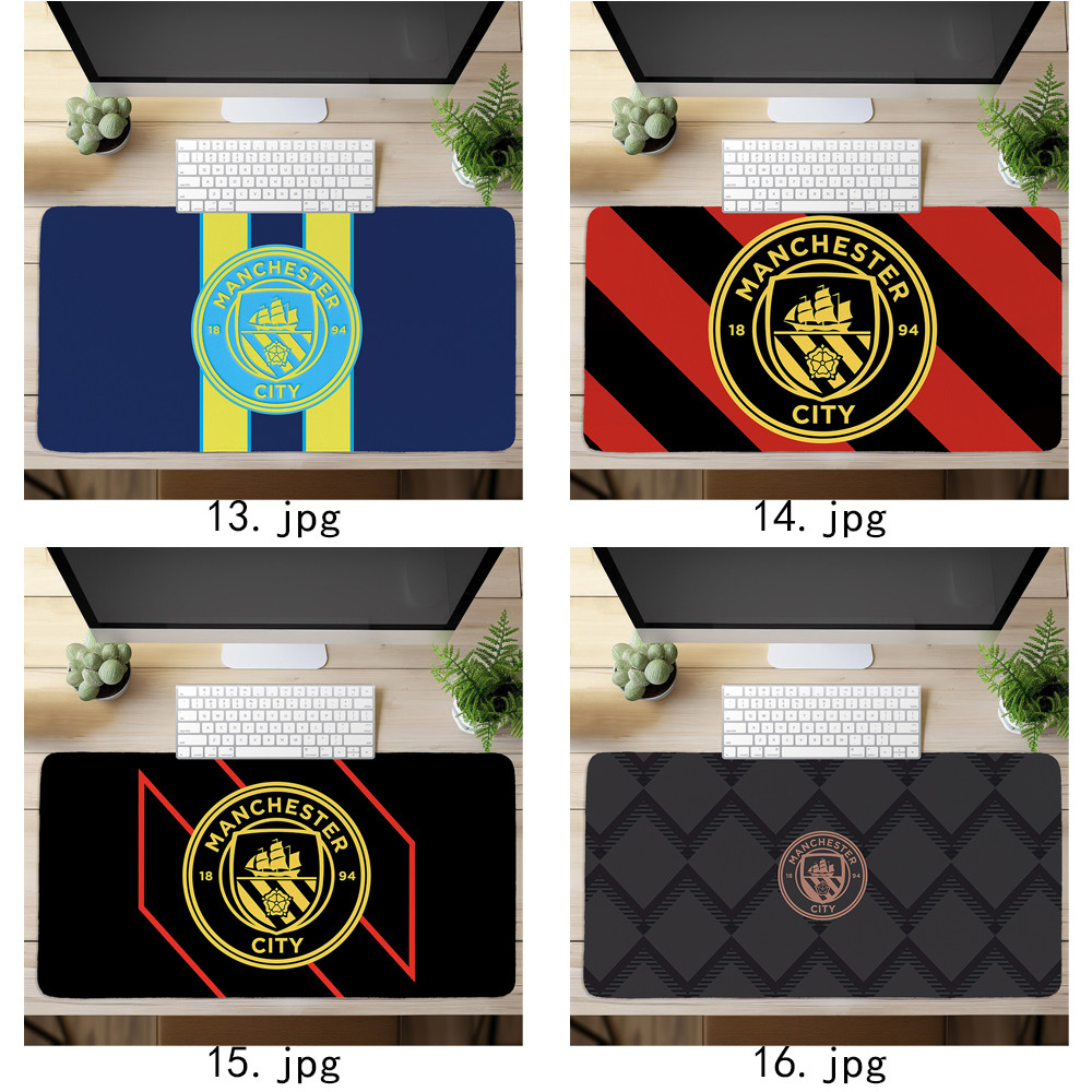 Tấm lót chuột Logo Manchester City FC In nghệ thuật Bàn phím máy tính Bàn phím (60x30cm / 80x40cm)