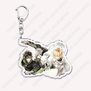 Hot Anime Seraph of The End Keychains for Accessories Mikaela Hyakuya Owari No Seraph Yuichiro Hyakuya Keyring Fans