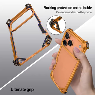 [JLK] Ốp Điện Thoại Kim Loại Cho iPhone 17 Pro 16 15 Pro Max / 17 Air Case Hỗ Trợ Tối Giản Sạc Không Dây Vỏ Protecitve Siêu Mỏng