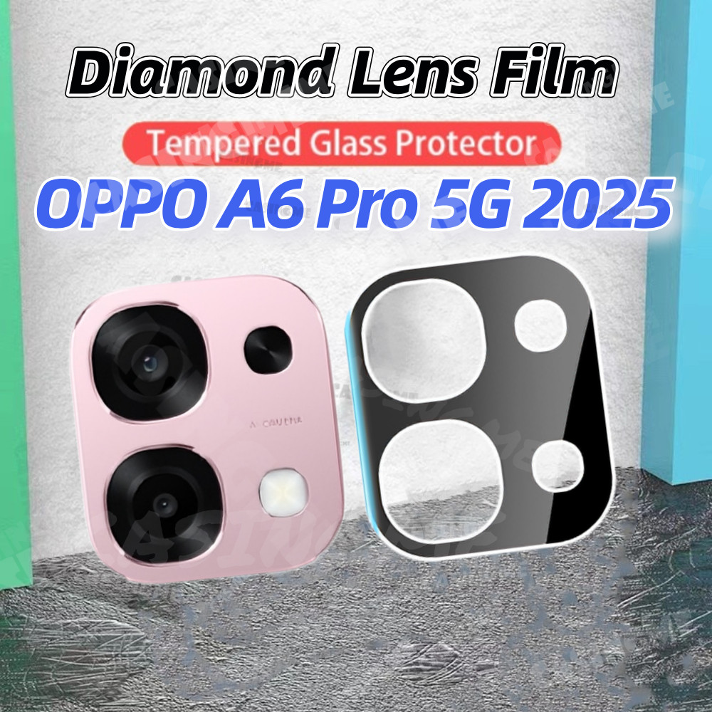 Ống kính máy ảnh 3D bảo vệ camera cho OPPO A6 Pro 5G/A6i 2025, kính cường lực Full Cover, bảo hiểm toàn diện