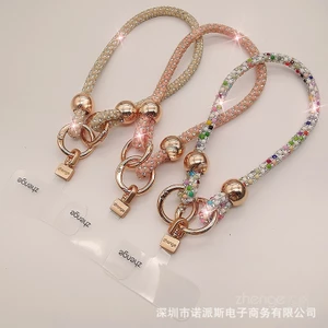 Phụ Kiện Điện Thoại Di Động Nhấp Nháy Kim Cương Dây Điện Thoại Di Động Phong Cách Mới Cao Cấp Cảm Giác Vòng Tay Cổ Tay Đồ Trang Trí Tinh Tế Phong Cách Ngắn Chống Mất Chống Trộm Vỏ Điện Thoại Di Động Mạnh Mẽ