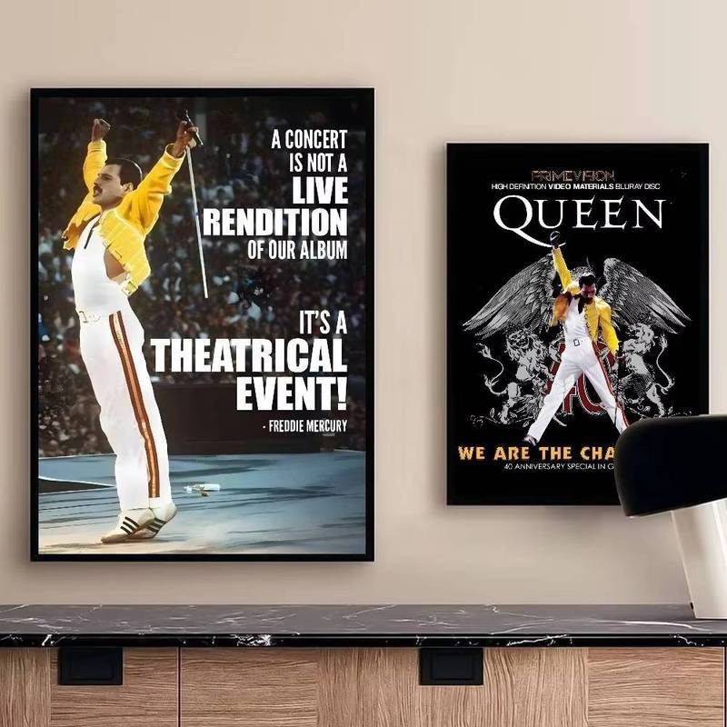 Q-Queen Band Âm Nhạc Poster HD Áp Phích Cho Gia Đình Phòng Khách Thanh Trang Trí Văn Phòng Dính Chống Thấm Nước