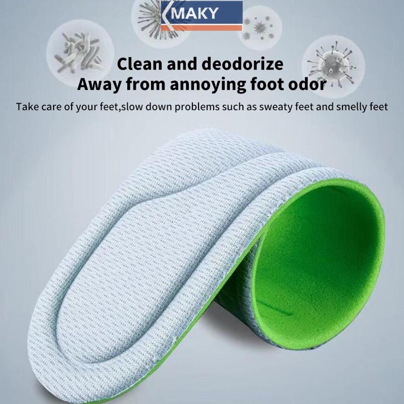 Onetimingcool 2 Chiếc Chân Chỉnh Hình Đế Giày Chạy Bộ Bộ Nhớ Mềm Xốp Đế Cho Giày Nam Nữ Khử Mùi Thấm Hút-Áo Massage Thể Thao Đế VN