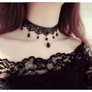 Ren choker Vòng Cổ Phong Cách Cung Điện Cô Gái Nóng Vòng Cổ Gothic Cổ Retro Phong Cách Tối Xương Đòn Dây Xích FNAF