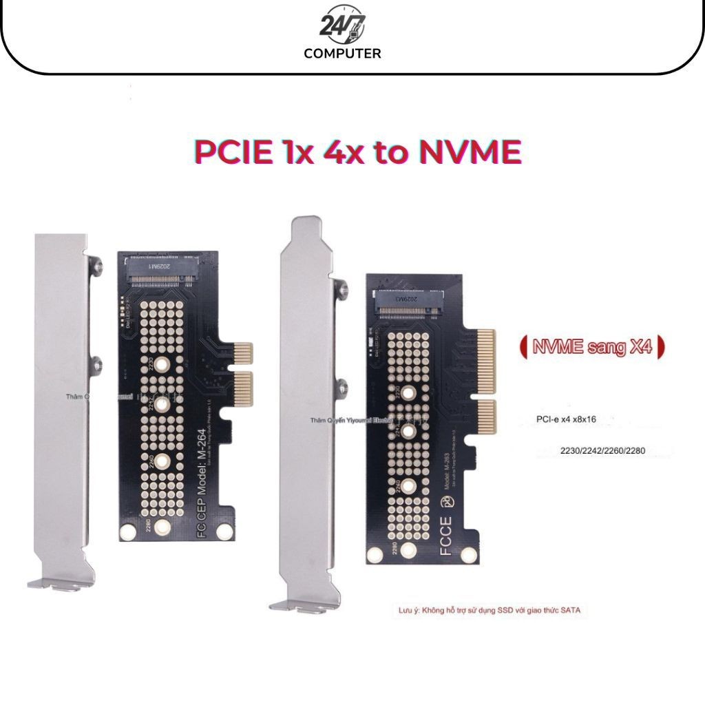 Card chuyển SSD M2 NVMe sang PCIe 4.0 X1 X4 X16 | Adapter M.2 to PCI ...
