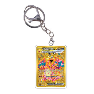 Pokemon Keychain Cards Style Mew Charizard Alakazam Magikarp SV2 151 Anime Game Characters Self Made Acr