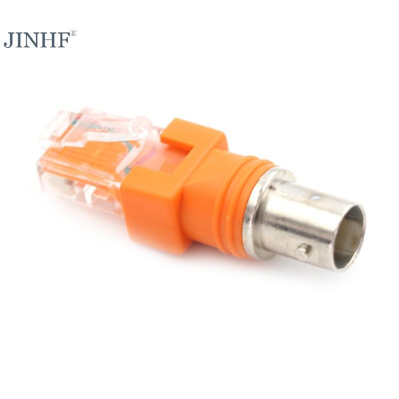 JINHF BNC Nữ sang RJ45 Nam Đồng Trục Thùng Khớp Nối Bộ Chuyển Đổi RJ45 sang RF Đầu Nối HOT