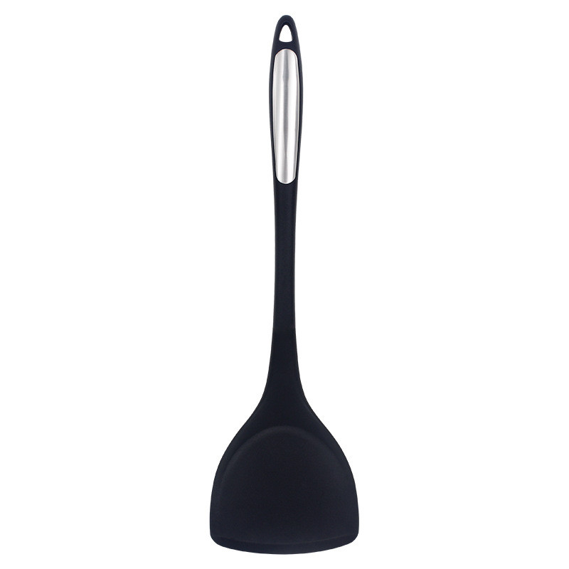 Mới Thép Tấm Silicon Đồ Dùng Nhà Bếp Cấp Thực Phẩm Thìa Silicon Nhà Bếp Hộ Gia Đình Chống Dính Chảo Nấu Ăn Thìa Lọc Dầu Thìa I4RE