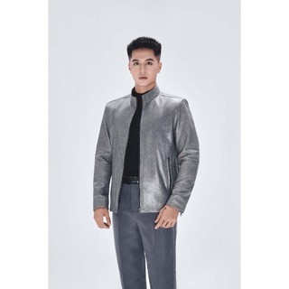 Áo khoác da cừu nam RacerJacket dáng suông Fttleather da thật độ bền cao đi tiệc đi làm AD213