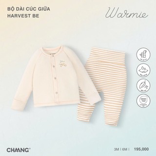 Chaang AW2025 Bộ dài cúc giữa Harvest cho bé T10.3