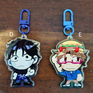 R-oblox Forsaken Acrylic Keychains Chance Elliot 1x1x1x1 007n7 TwoTime,Kawaii cartoon game Character pendant