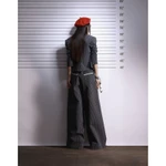So Dópe Club - Set Blazer Sọc Xám & Corset cúp ngực và Quần dài ống rộng Felon thanh lịch nhưng cá tính — ảnh 4