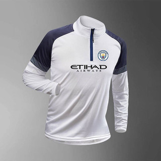 2425 New Barcelona Manchester City Real Madrid Training Wear Football Long Sleeve Quick-Drying Breathable Half Zipper Exercise Workout Clothes Men Yg6p