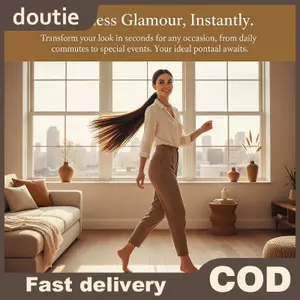 Kẹp tóc giả đuôi ngựa thẳng dài doutie với chất liệu mềm có thiết kế kẹp kiểu mới dành cho nữ VN