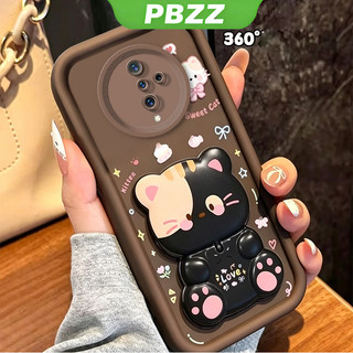 Ốp Lưng Cho VIVO S1 PRO S1 Vỏ Điện Thoại Vỏ Mềm Silicon Chống Sốc Thiết Kế Mới Thẩm Mỹ Có Giá Đỡ 360° Gương trang điểm mèo dễ thương cho bé gái JTXMMZJ