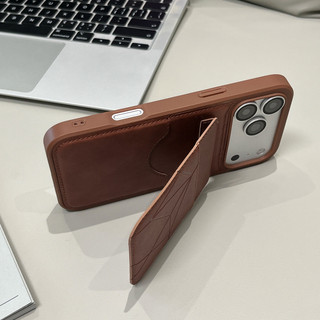 Túi Đựng Thẻ Giá Đỡ retro Da Kinh Doanh Ốp Lưng Điện Thoại iPhone 17 16 15 14 13 Pro Max Chống Sốc