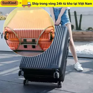 Vỏ bảo vệ hành lý SUNKISSD, Vỏ hành lý du lịch trong suốt 16-28 Inch, Vỏ bảo vệ vali chống bụi PVC chống mài mòn