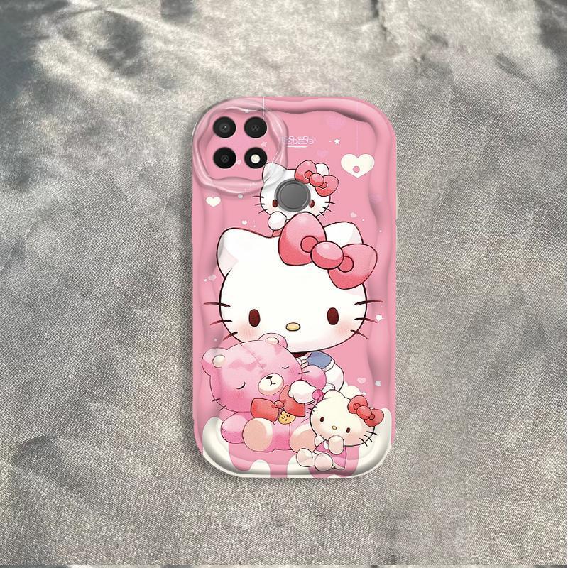 Ốp Silicon Hoạt Hình Cho OPPO A15 A15S A35 3D Bé Gái Mềm Ốp lưng TPU Kitty Sinh Viên Chống Sốc Ốp Lưng