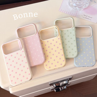 [Sheren] Ốp điện thoại chấm bi đơn giản Hàn Quốc Thích hợp cho i17 16 15 14 13 12 11 pro max Vỏ bảo vệ chống sốc