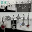 GHX 6 CÁI BỘ Goth Punk Vintage Thẩm Mỹ Pha Lê Trái Tim Mặt Trăng Chữ Thập Ngôi Sao Mặt Dây Chuyền Bông Tai Dành Cho Nam Nữ Grunge Y2K Phụ Kiện Trang Sức VN