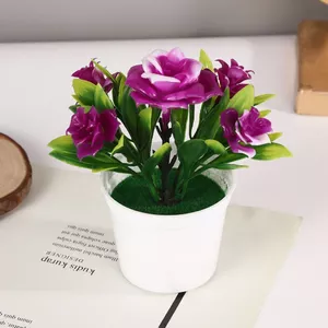 Mô Phỏng 5 Hoa Hồng Nhỏ Đồ Trang Trí Bằng Nhựa Trang Trí Nhà Cửa Mô Phỏng Chậu Cây Để Bàn Chụp Hoa Hồng Chậu Cây