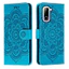 Emboss Hoa Da Ốp Lưng Điện Thoại Infinix Hot 70 4G X6895B Ví Datura Flip Book Case Cover Funda