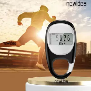 Máy đếm bước NEWIDEA, Máy theo dõi sức khỏe kỹ thuật số Theo dõi bước, Máy đếm bước Carabiner nhỏ gọn di động