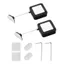 FANIELLAPOWELL 1 / 2 Cái Dây buộc chống mất điều khiển từ xa, Cáp thép 0,9mm 2M / 6.6Ft Khóa cáp an ninh có thể thu vào có thể mở rộng, Dây buộc từ xa không đục lỗ bằng thép nhựa