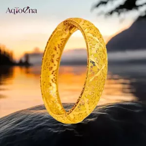 AqToCna Nữ Vòng Tay Quyến Rũ Vòng Tay Rỗng Vòng Hoa Cho Trung Đông Việt Nam Cưới Cô Dâu Trang Sức Quà Tặng AqToCna