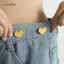 AqToCna 1 Cặp Hình Trái Tim Có Thể Điều Chỉnh Jean Thắt Lưng Bule Snap Quần Bule Extender Thay Thế Quần Jean Nút Đính Kèm Chân AqToCna
