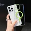 Dành Cho iPhone14promax Vỏ Điện Thoại Đá Trong Suốt Từ Tính PC Màu Kẹo Chống Sốc 16ProMax Túi Điện Thoại Trong Suốt