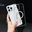 Dành Cho iPhone14promax Vỏ Điện Thoại Đá Trong Suốt Từ Tính PC Màu Kẹo Chống Sốc 16ProMax Túi Điện Thoại Trong Suốt