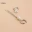LUImo Thời Trang Bất Đối Xứng Viền Bông Tai In Nhiều Màu Sắc sel Tai Bule Vintage Hợp Thời Trang Trang Trang Sức Cho Bé Gái Hẹn Hò Hàng Ngày Mặc SBS