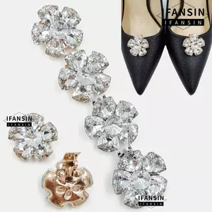FANSIN 1 Cặp Đồ Trang Trí Gót Cao, Giày Charm Buckle Kim Loại Có Thể Tháo Rời Phụ Kiện Khóa Giày Nữ, Thủy Tinh Hình Mận Sáng Bóng Bơm Kim Cương Giả Phụ Kiện Giày Cao Gót