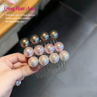 Phong Cách Mới Đơn Giản Cảm Giác Thời Trang Hạt Họa Tiết Cổ Điển Chèn Lược Nữ Phong Cách Mới Bên Nổ Kẹp Phụ Kiện Tóc