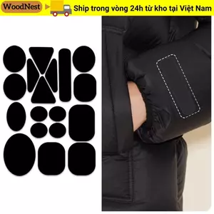 Miếng Dán Vải May GỖ NHẤT, Trang Phục Đính Miếng Dán Chống Thấm Nước Có Thể Giặt Miếng Dán Màu Đen Tự Dính, Truyền Nhiệt DIY Thủ Công Quần Áo Lỗ Sửa Chữa Vải Sắt Trên Miếng Dán