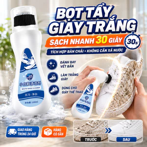 🔥sốc🔥Dung dịch tẩy giày trắng có bàn chải|Thần dược tẩy vết bẩn làm trắng giày|Bọt làm sạch giày thể thao không cần xả