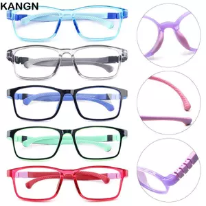KANGN Kính Mắt Thoải Mái Trẻ Em Bé Trai Bé Gái Bảo Vệ Mắt Lớp Học Trực Tuyến Khung Siêu Nhẹ