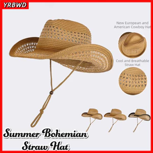 Mũ Rơm YRBWD, Vành Rộng Rỗng Mũ Đi Biển, Kem Chống Nắng Bohemian Ngày Lễ Mũ Unisex