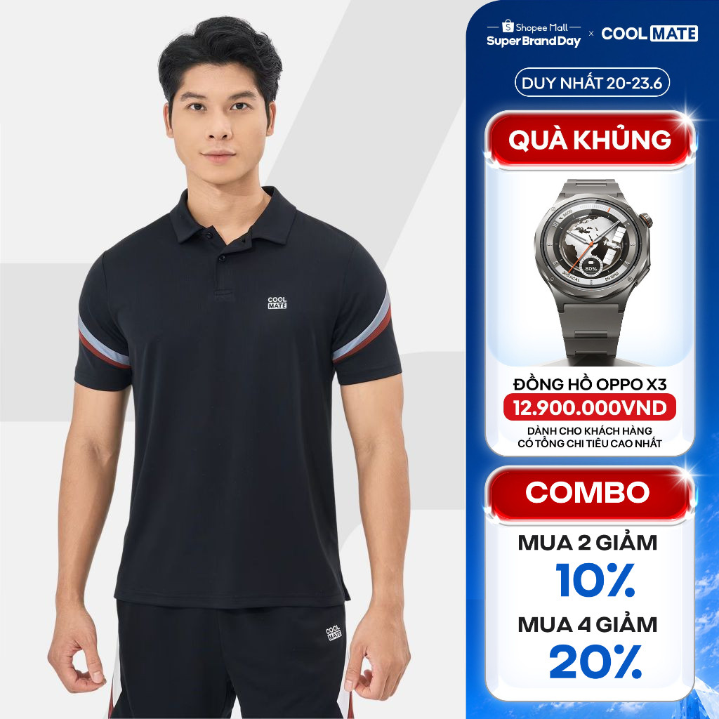 [MUA 4 GIẢM 20%]Áo polo nam thể thao Teamwear Pickleball Promax Sportline thấm hút thoáng khí Coolmate
