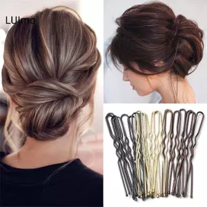 LUImo 50 Cái / túi 6cm / 7cm Hợp Kim Hình Chữ U Kẹp Tóc Sóng Kim Loại Đơn Giản Bobby Chân Barrettes Cô Dâu Kiểu Tóc Dụng Cụ Kẹp Tóc SBS