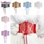 Thắt lưng Corset ren BORAGETE, Thắt lưng thêu hoa lụa rộng co giãn, Thắt lưng cơ thể giảm béo co giãn DIY trang trí thời trang cho váy Quần áo hàng đầu