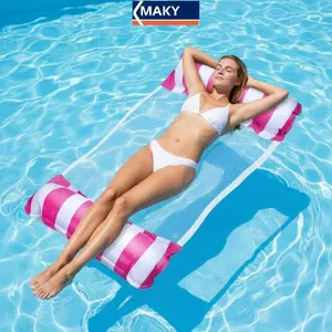 MAKY Bơm Hơi Nổi Nước Hammo Có Thể Gập Lại Lounger Giường Nổi Di Động Hàng Nổi Cho Bể Bơi Bãi Biển VN