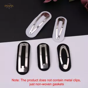 PNPIA- 100 Chiếc Hình Bầu Dục Không Dệt Giọt Giọt Kẹp Miếng Đệm Hình Chữ Nhật Miếng Lót Nỉ Miếng Dán Đính Cho Hình Chữ Nhật Kẹp Tóc Phụ Kiện