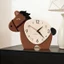 2026 Lucky Pony Phong Cách Trung Cổ Phòng Khách Để Bàn Đồng Hồ Đồ Trang Trí Con Lăn Để Bàn Sáng Tạo Hoạt Hình Im Lặng Tường