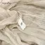 AqToCna Phong Cách Hàn Quốc Vải Lanh Cotton Gấp Khăn Nữ Mỏng Màu Nguyên Chất Đơn Giản Trận Đấu Dài Vai Quấn Ne Ấm Hơn Khăn Lụa AqToCna